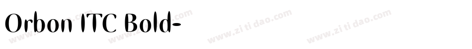 Orbon ITC Bold字体转换